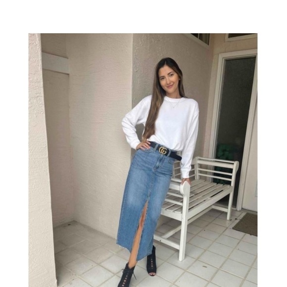 Women's High-Rise Denim Maxi Skirt
- Universal Thread Medium Wash new - Picture 8 of 11